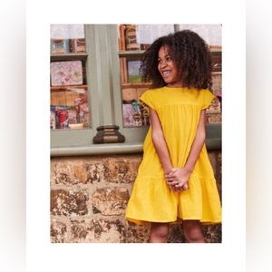 Mini Boden Yellow Corduroy Dress 3-4